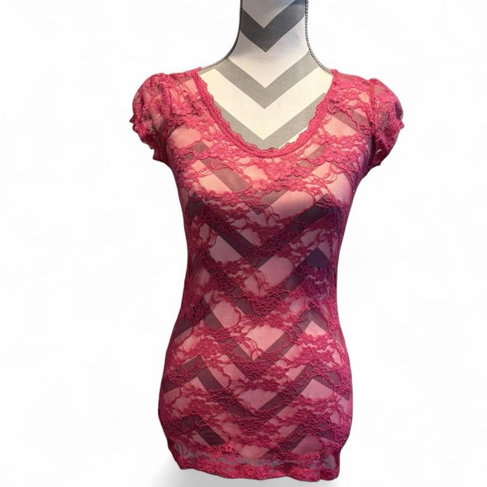 Bozzolo Pink Lace Top